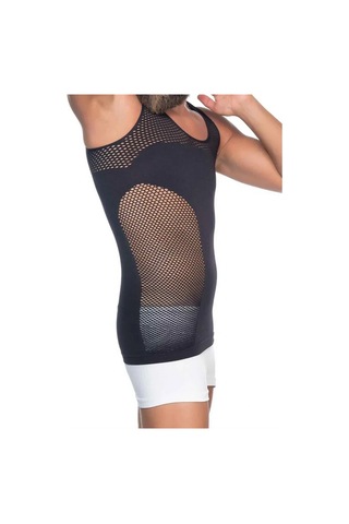 Emvera Siyah Seamless Fileli Erkek Korse Atlet