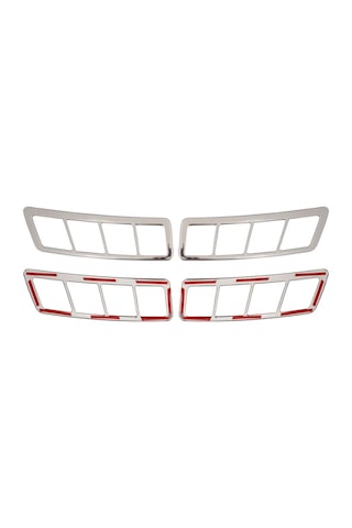 Ford Transit Uyumlu 2014-2018 Krom Kaput Üstü Havalandırma Çerçevesi 2 Parça Paslanmaz  Çelik