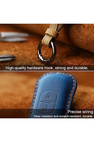 Tongxida Mazda Uyumlu Eski Stil Hallmo Anahtar Koruyucu, Mavi 2 Adet, İki Anahtar Sürümü