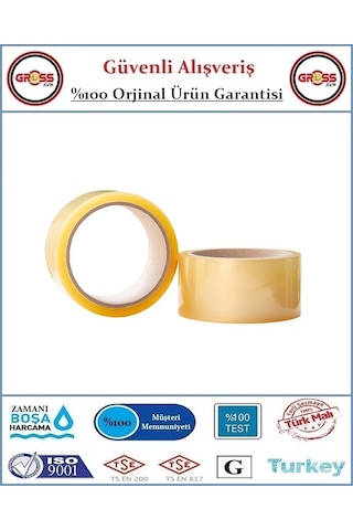 Koli Bandı Şeffaf - En: 45mm - Boy: 80-100 Metre - 2 Adet