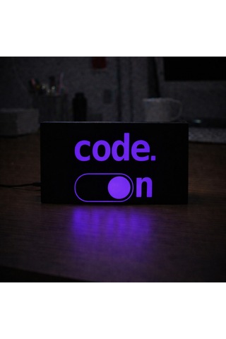 Masa Lambası - Code On Yazılım Adaptörlü Dekoratif & Hediyelik Lamba Çok Renkli