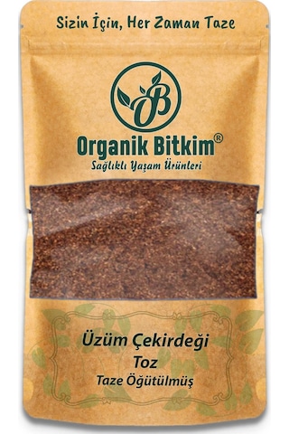 Organik Bitkim Toz Üzüm Çekirdeği (Öğütülmüş) 1 KG