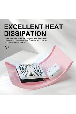 Willowhaven Pembe 2 Yeniden Kullanılabilir Filtreli Tırnak Toz Toplayıcı Akrilik Tırnak Cilası Emiş Makinesi Salon Ev Manikür Tırnak Tozu Fanı Temizleyici Düşük Gürültü Başlangıç Seviyesi Profesyonel Manikür Seti