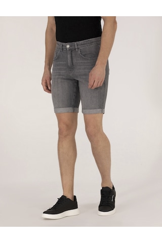 Pierre Cardin Erkek Gri Şort Jean 50267804-vr024 Gri