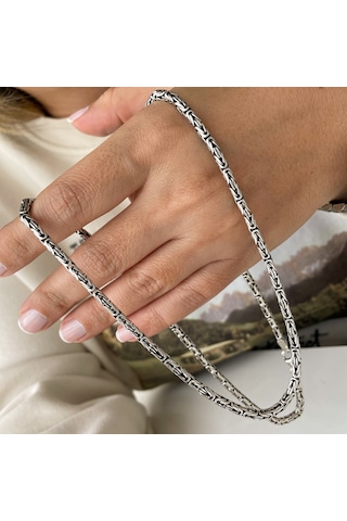 925 Ayar Gümüş Kral Erkek Zincir