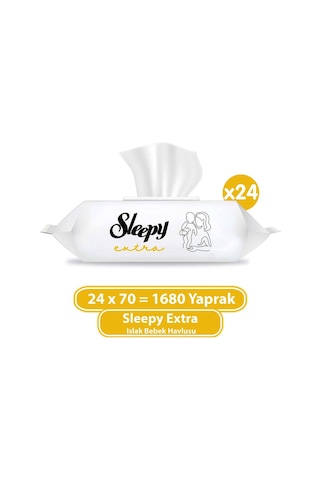 Sleepy Extra Islak Bebek Havlusu 24 X 70'Li