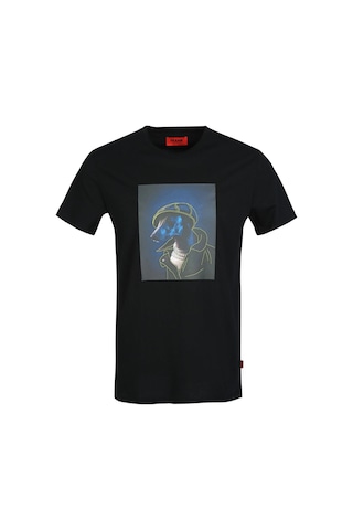 John Frank Erkek Cool T-shırt Jftcool12-the Dog7670 Siyah