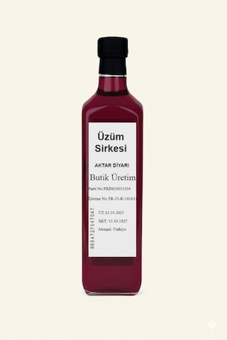 Aktar Diyarı Üzüm Sirkesi 1 L