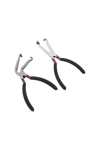 Aubyhe Elektrik Bağlantı Açma Pensi Seti - İki Parça Oto Tamir Aracı - Düz Ve 60 Dirsekli Uçlu - Yüksek Karbon Çelikten Yapıldı