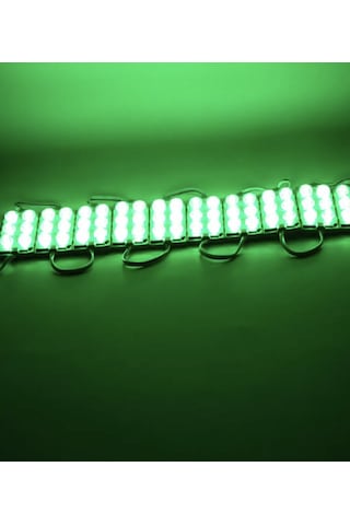 Point 3 Ledli Parmak Led Modül 1.5w 2835 Smd Mercekli 12v-20 Adet Yeşil