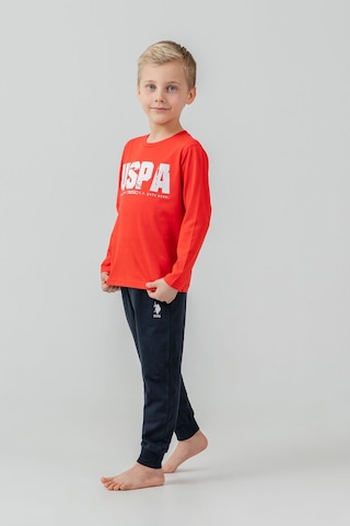 U.S. Polo Assn. Erkek Çocuk Pijama Takımı Baskılı Kırmızı Uzun Kol Pijama Takımı Us2634-c-v1 Us2634-c-v1