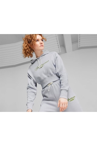 Puma Classics+ Relaxed Hoodie Kadın Günlük Sweatshirts 62427363 Gri 62427363 Gri