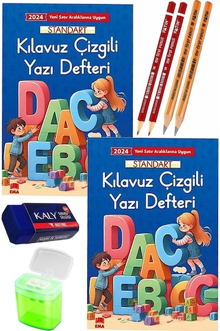 Güzel Yazı Defteri A4 Büyük Boy Fatih Kırmızı Ve Siyah Jumbo Kurşun Kalem Sınav Silgisi Kalemtraş Yeni Müfredat Standart