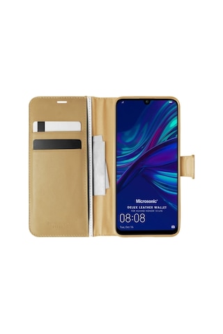 Huawei Honor 10 Lite Kılıf Standlı Kapaklı Korumalı Gold R41075:gold