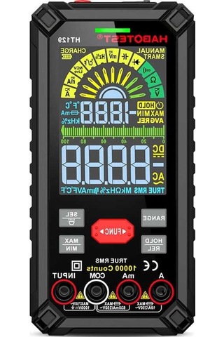Prestigegoods Habotest Ht129 Akıllı Multimetre Renkli Ekranlı Dijital Multimetre El Tipi Siyah
