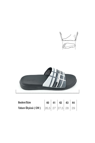 Gezer Erkek Yazlık Eva Islak Zemine Uygun Günlük Ev Bahçe Havuz Banyo Terlik Siyah