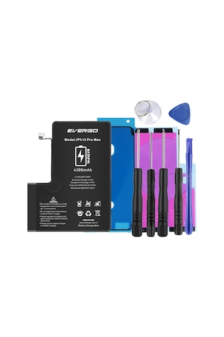 Apple Uyumlu iPhone 12-Pro Max Güçlendirilmiş Batarya Pil 4200 Mah everg