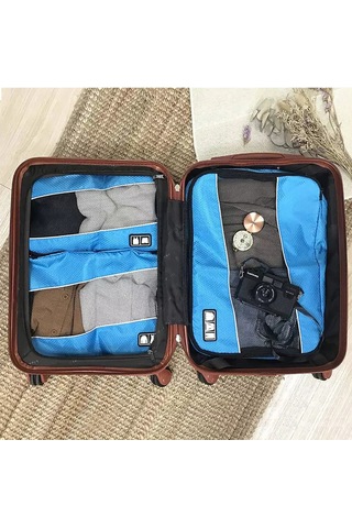 Travel Seyahat Kıyafet Organizatörleri, 3 Çanta, Mavi 239522272 Açık Mavi