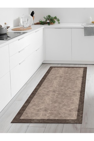 Makinede Yıkanabilir Kaymaz Taban Leke Tutmaz Dijital Baskı Mutfak Halısı 6148m 001
