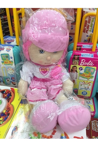60 Cm Boyunda Tombul Bez Bebek Beyaz