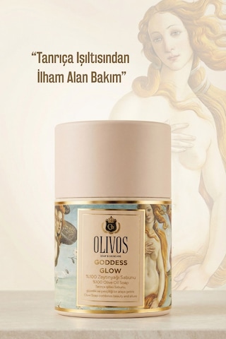 Olivos Goddess Glow %100 Zeytinyağlı El Yapımı Katı Sabun Premium Kutulu 2 100 G Beyaz Sabun