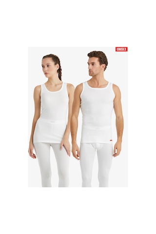 Blackspade Vücuda Oturan İçlik Unisex Termal Atlet Siyah / Beyaz, Isı Koruyucu İçlik-9260 Beyaz