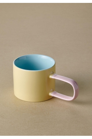The Mia Rainbow Porselen Kupa Sarı 270 Ml