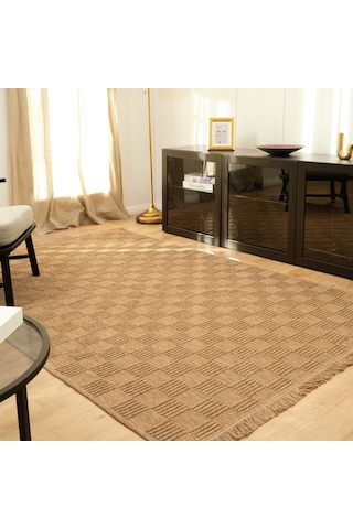 Kaşmir Halı Kilim/jüt Side V2 160 x 230 CM Salon Mutfak Halısı Yolluk Kilim