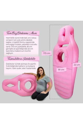 Relaxus Şişirilebilir Hamile Yatağı Ve Yastığı