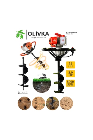 Olivka Easy Start 20 CM Uç 2.0 HP 52 CC Toprak Burgu Makinesi