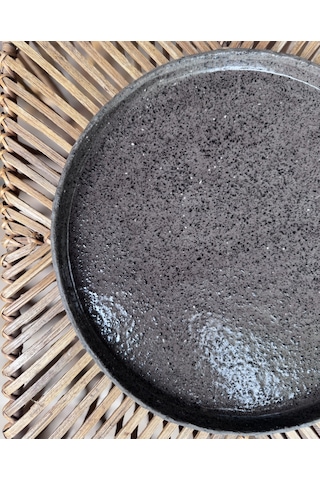 Argile Rouge Büyük Servis Tabağı El Yapımı Stoneware Antrasit