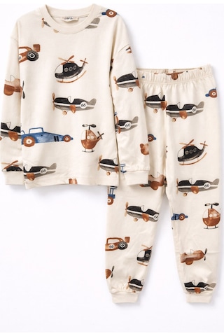 Uçak Desenli Erkek Çocuk Pijama Takımı