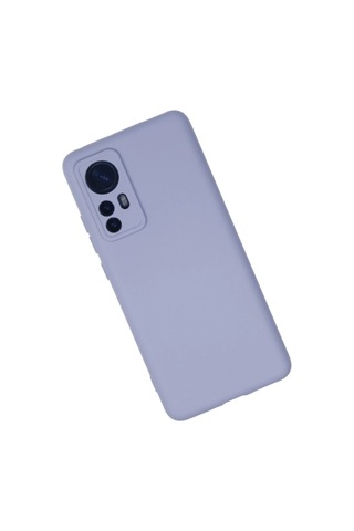 Xiaomi Mi 12 Kılıf Nano İçi Kadife Silikon - Lila Düz Renkli