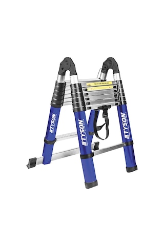 Tyson Pro Series Alüminyum Teleskopik Merdiven 440 Cm 14 Basamaklı 150 Kg Kapasiteli - Tys9149