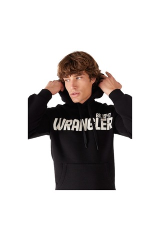 Wrangler Erkek Siyah Kapüşonlu Sweatshirt Sİyah