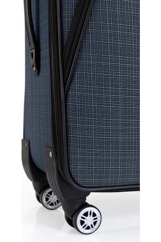 Gedox Orta Boy 4 Teker Kumaş Valiz Lacivert 1081 Lacivert