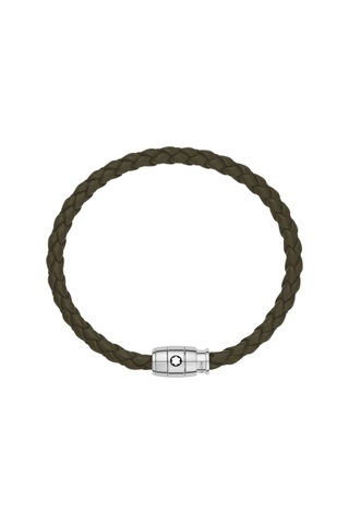 Montblanc Büyük Soft Haki Deri Bileklik 136005 Haki