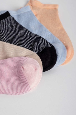 Aytuğ Kadın Modal 5 Çift Özel Kutulu Patik 33244 Çok Renkli