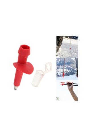 Dolıty Baston Ucu Karbür Kafa Yedek Kapak Aksesuarları Trekking Kırmızı