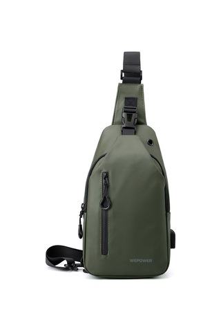 Erkek Büyük Kapasiteli Günlük Çapraz Çanta Ordu Yeşili