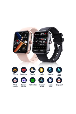 Geeksen Sınır Ötesi F57l 1.91 Hd Ips Büyük Ekran Su Geçirmez Kalp Atış Hızı Ka Akıllı Saat (İthalatçı Garantili)