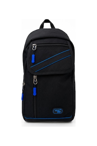 Sanmorris Seventeen Unisex Büyük Boy Hafif Ve Dayanıklı Çapraz Askılı Body Bag Siyah-mavi