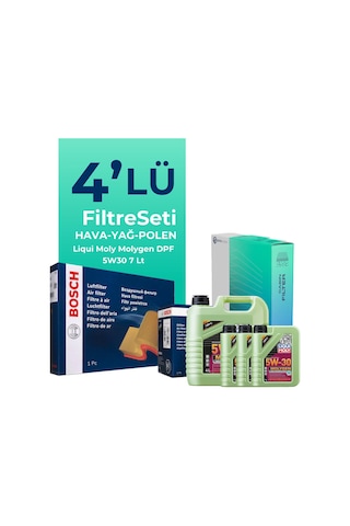 Bosch Isuzu D-Max 1.9 Filtre Bakım Seti Liqui Moly Motor Yağlı (2017-2023) 4 Lü -