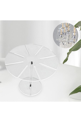 Suntek Akrilik Şeffaf Kek Tutucu Şeker Masa Ekranı Tatlı