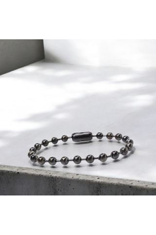 6mm Çelik Top Zincir Bileklik 89481 Siyah
