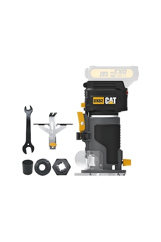 Cat Dx82b 18volt Şarjlı Kömürsüz 6mm Devir Ayarlı Profesyonel Avuç İçi El Frezesi Formika Tıraşlama Akü Dahil Değildir