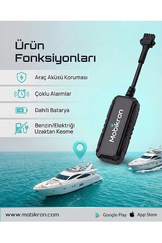 Mk-204-1 Sesli Bildirimli Tekne & Yat Takip Sistemi - 12 Ay Hatlı + Server Dahil Gps 2026 Seri