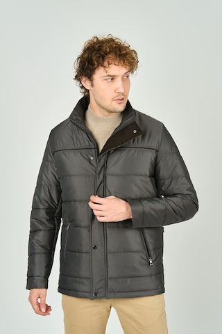 Daynax Erkek İçi Kürklü Dik Yaka Çıtçıt Ve Fermuar Kapamalı Mont Kaban 5300 Füme Füme