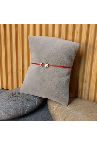 Uretti - Özlem 9422 - 5255 Ay Yıldız Temalı 5'li Paket 23 Nisan Çocuk Bilekliği - Gümüş Renk Gümüş