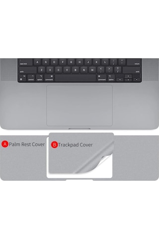Codegen 16" Macbook Uyumlu Air M1 A2485 Space Gray Trackpad Koruyucu Sticker Etiket